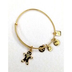 ALEX AND ANI Gingerbread Man Gold-tone Charm Bracelet